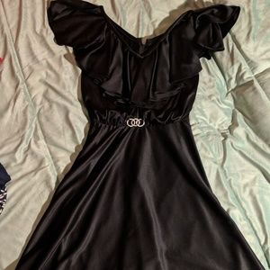 Knee length black vintage dress
